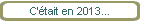 C'était en 2013...